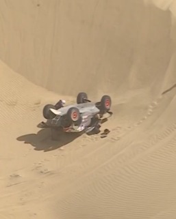 Sainz car ended upside down and with no help in sight