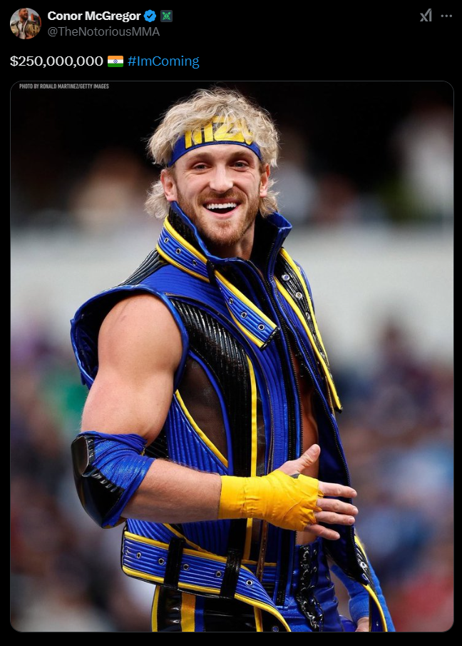 The Irishman has confirmed he will fight Paul for $250,000,000